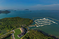Aerial view of Phuket Marina